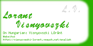 lorant visnyovszki business card