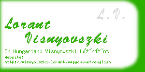 lorant visnyovszki business card